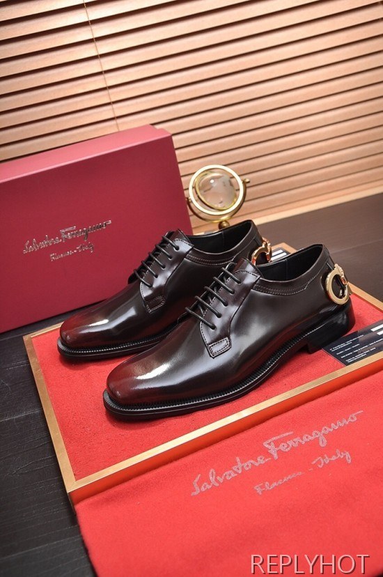 Ferragamo 2020 Mens Leather Oxford Shoes