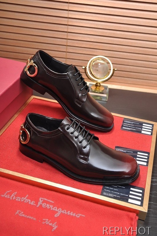 Ferragamo 2020 Mens Leather Oxford Shoes