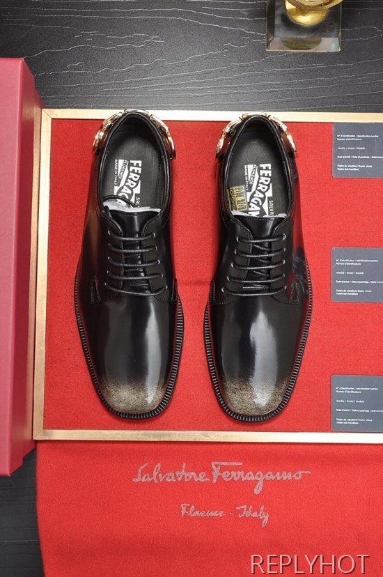 Ferragamo 2020 Mens Leather Oxford Shoes