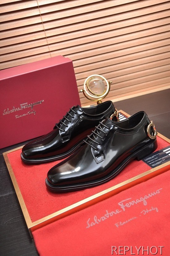 Ferragamo 2020 Mens Leather Oxford Shoes