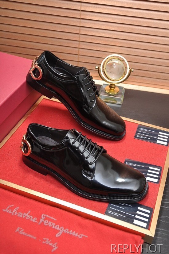 Ferragamo 2020 Mens Leather Oxford Shoes