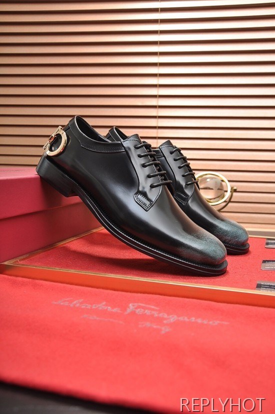 Ferragamo 2020 Mens Leather Oxford Shoes