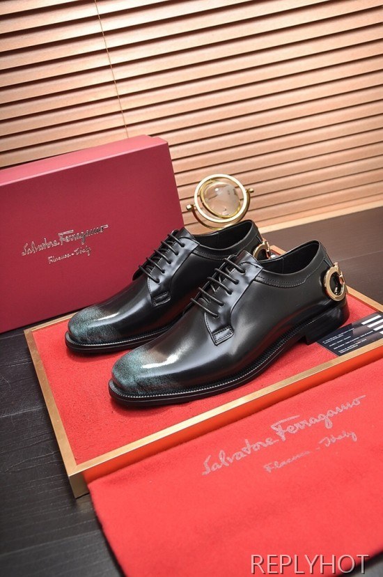 Ferragamo 2020 Mens Leather Oxford Shoes