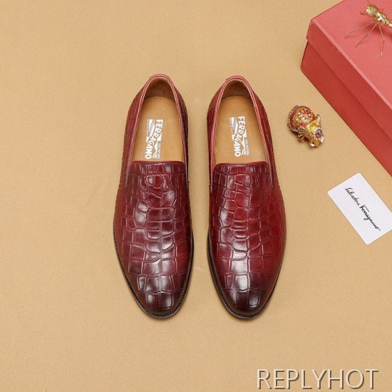 Ferragamo 2020 Mens Leather Shoes