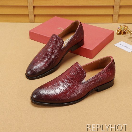 Ferragamo 2020 Mens Leather Shoes