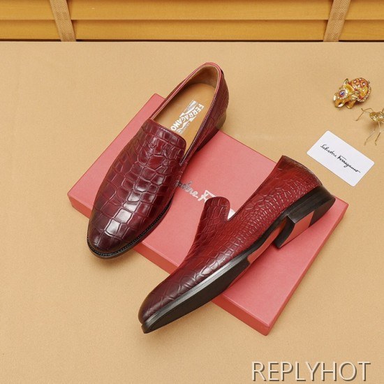 Ferragamo 2020 Mens Leather Shoes