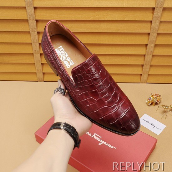 Ferragamo 2020 Mens Leather Shoes