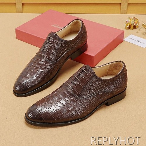 Ferragamo 2020 Mens Leather Oxford Shoes