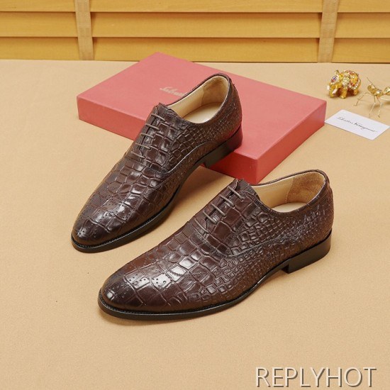 Ferragamo 2020 Mens Leather Oxford Shoes