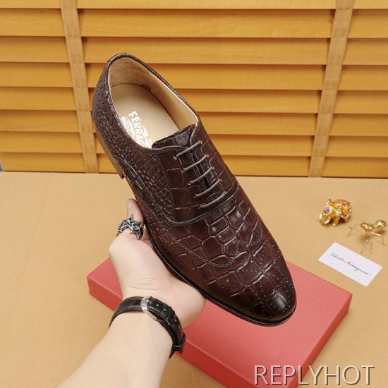 Ferragamo 2020 Mens Leather Oxford Shoes