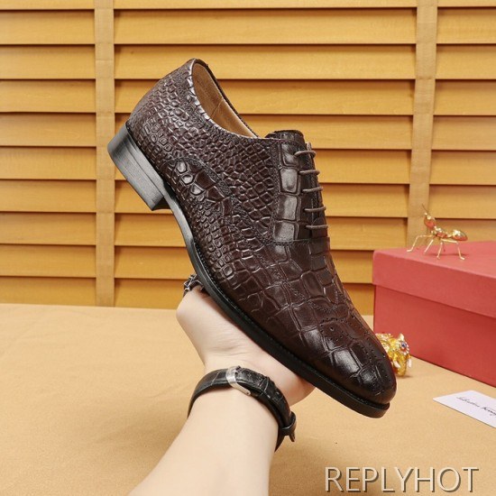 Ferragamo 2020 Mens Leather Oxford Shoes