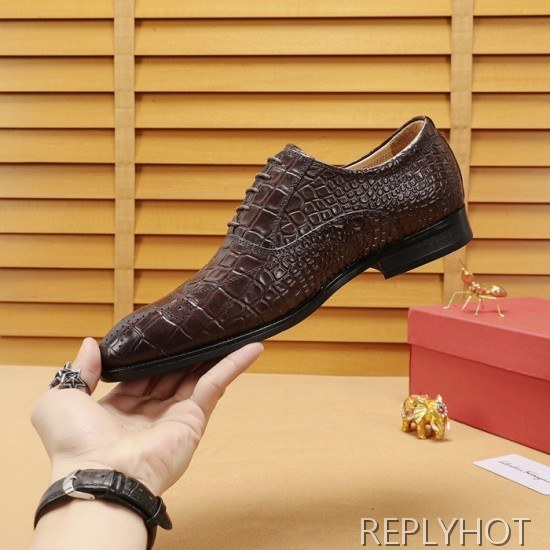 Ferragamo 2020 Mens Leather Oxford Shoes