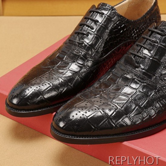 Ferragamo 2020 Mens Leather Oxford Shoes