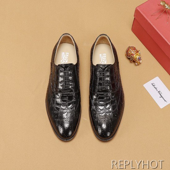 Ferragamo 2020 Mens Leather Oxford Shoes