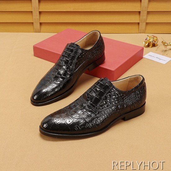 Ferragamo 2020 Mens Leather Oxford Shoes