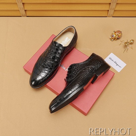 Ferragamo 2020 Mens Leather Oxford Shoes