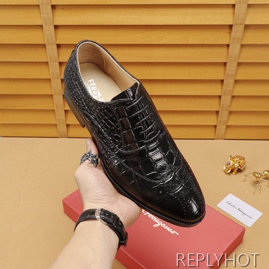 Ferragamo 2020 Mens Leather Oxford Shoes