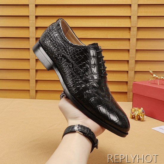 Ferragamo 2020 Mens Leather Oxford Shoes