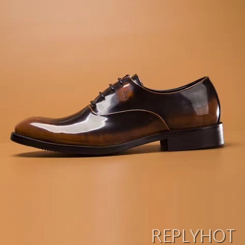 Louis Vuitton Straighi Tip Brown Mens Dress Shoes