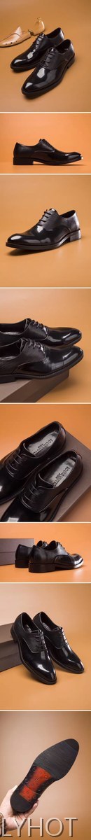 Louis Vuitton Straighi Tip Black Mens Dress Shoes