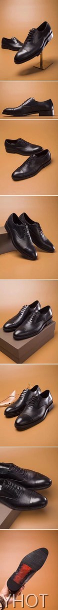 Louis Vuitton Straighi Tip Black Mens Dress Shoes