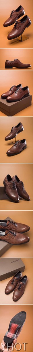 Louis Vuitton Straighi Tip Brown Mens Dress Shoes