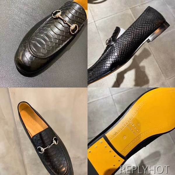 구찌 2020 크로커다일 패턴 홀스빗로퍼