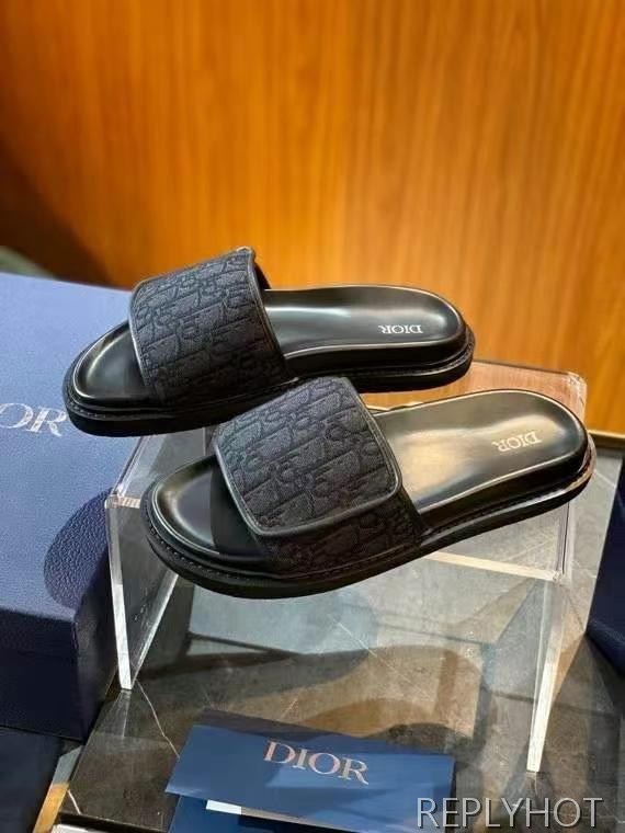 디올 2025 아쿠아 샌들 뮬 슬라이드 슬리퍼