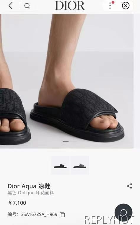 디올 2025 아쿠아 샌들 뮬 슬라이드 슬리퍼