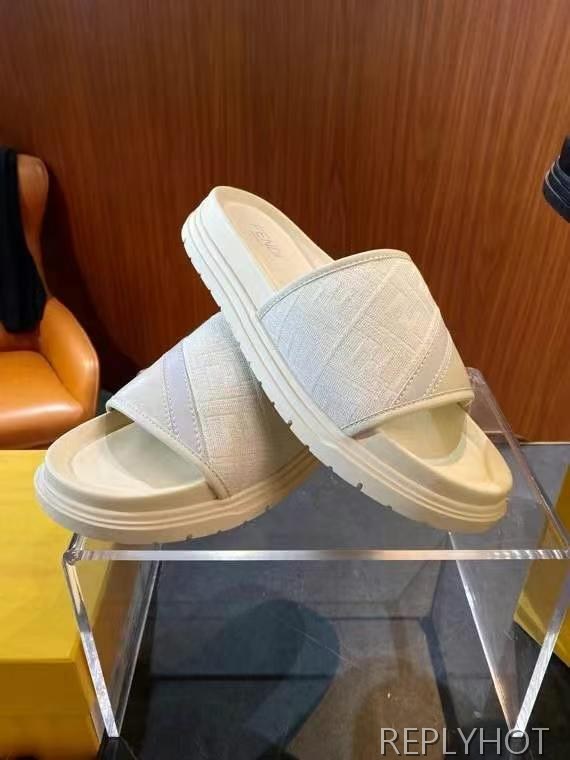 펜디 2025 디아고날 FF자카드 로고 뮬 샌들 슬리퍼 신발