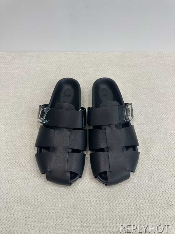 루부탱 2025 ABUBIZZ 로고 레더 피셔맨 1097024 샌들 슬리퍼 신발