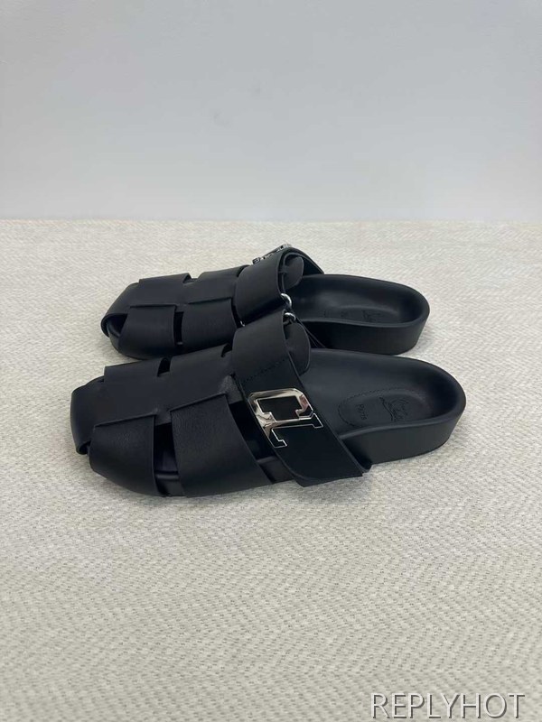 루부탱 2025 ABUBIZZ 로고 레더 피셔맨 1097024 샌들 슬리퍼 신발