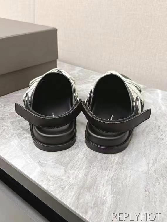 릭오웬스 2025 블랙 스트랩 할리우드 뮬 샌들 슬리퍼 신발