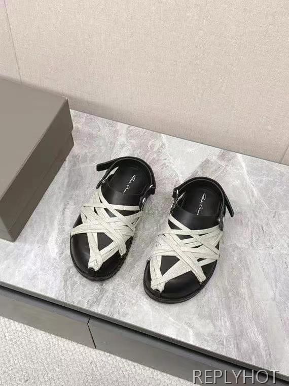 릭오웬스 2025 블랙 스트랩 할리우드 뮬 샌들 슬리퍼 신발