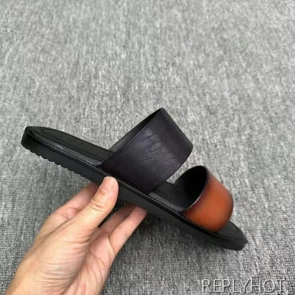 벨루티 2025 투스트랩 스크리토 가죽 샌들 슬리퍼 신발