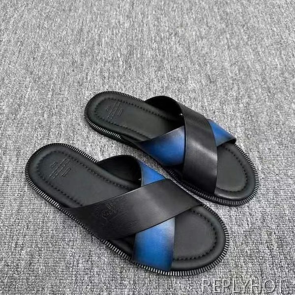 벨루티 2025 시프노스 스크리토 가죽 샌들 슬리퍼 신발