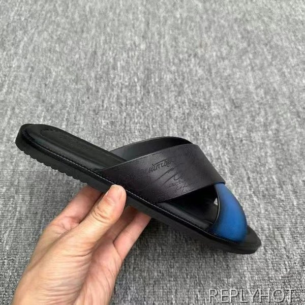 벨루티 2025 시프노스 스크리토 가죽 샌들 슬리퍼 신발