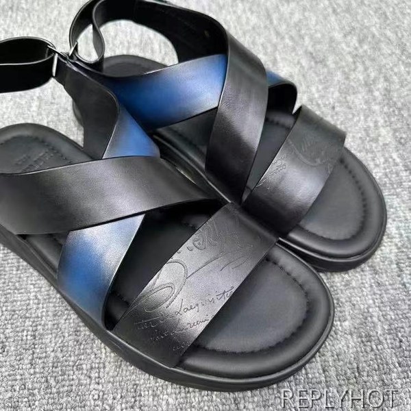 벨루티 2025  쉐도우 레더 샌들  신발