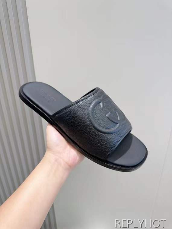 구찌 2025 Lido 레더 슬리퍼 샌들 신발