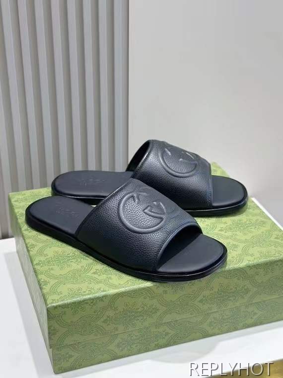 구찌 2025 Lido 레더 슬리퍼 샌들 신발