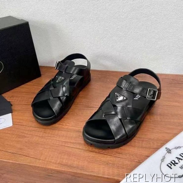 프라다 2024 스킬사피아노와펜 글레디에이터 샌들 슈즈 슬리퍼 신발