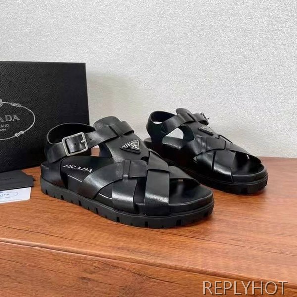 프라다 2024 스킬사피아노와펜 글레디에이터 샌들 슈즈 슬리퍼 신발