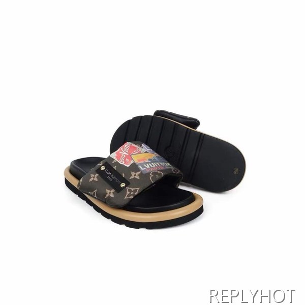 루이비통 2024 풀 필로우 플랫 컴포트 뮬 샌들 슬리퍼 신발
