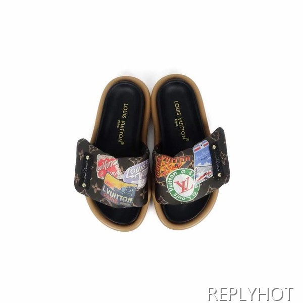 루이비통 2024 풀 필로우 플랫 컴포트 뮬 샌들 슬리퍼 신발