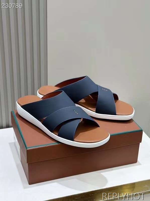 로로피아나 2024 크로스 스티치 레더 샌들 슬리퍼 슈즈 신발