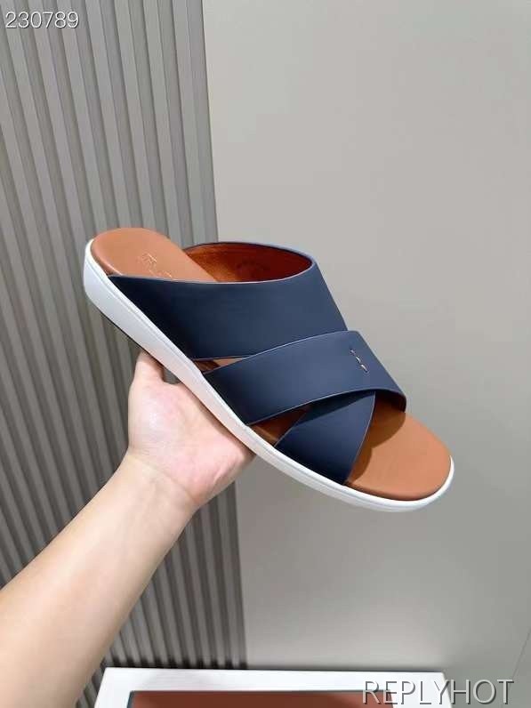 로로피아나 2024 크로스 스티치 레더 샌들 슬리퍼 슈즈 신발