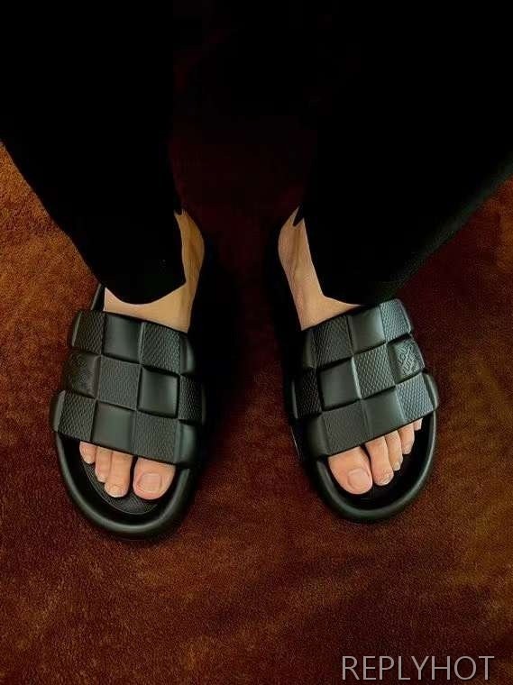 루이비통 2024 다미에 워터프론트 뮬 샌들 슬리퍼 신발