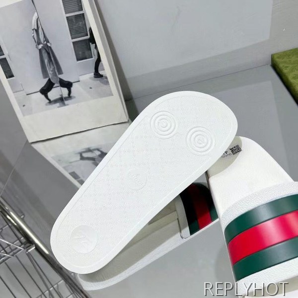 구찌 2023 그린 레드 스트라이프 샌들 뮬 슬리퍼