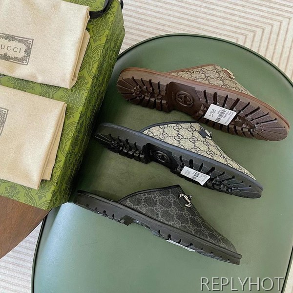 구찌 2023 남성 홀스빗 GG 슬리퍼 샌들 뮬