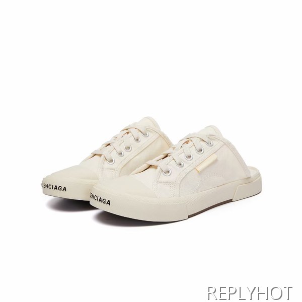 발렌시아가 2022 파리스 뮬 샌들 아이보리 화이트컬러